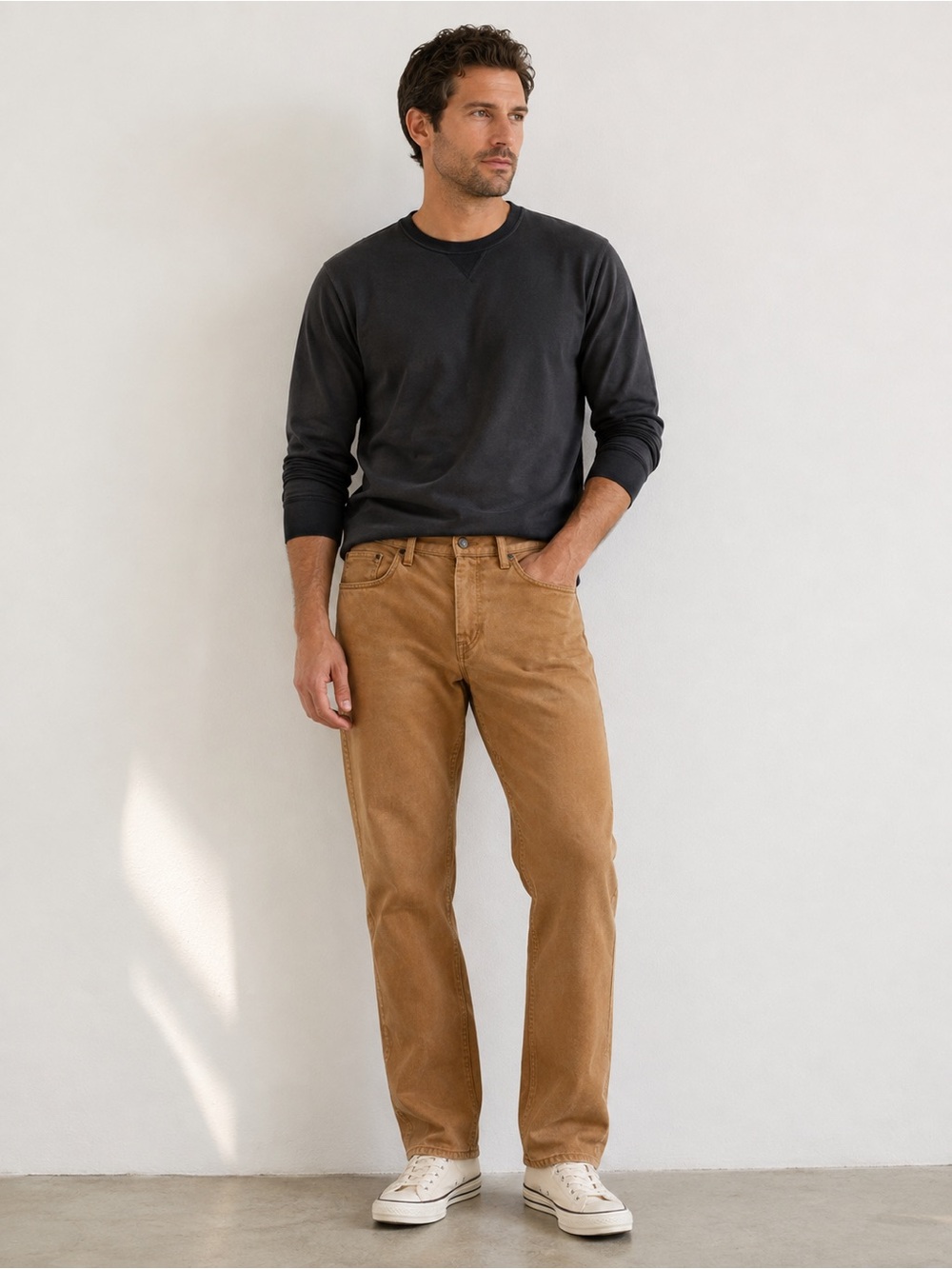 J. Crew 484 slim Men's Straight Jeans in Camel 32 x 32